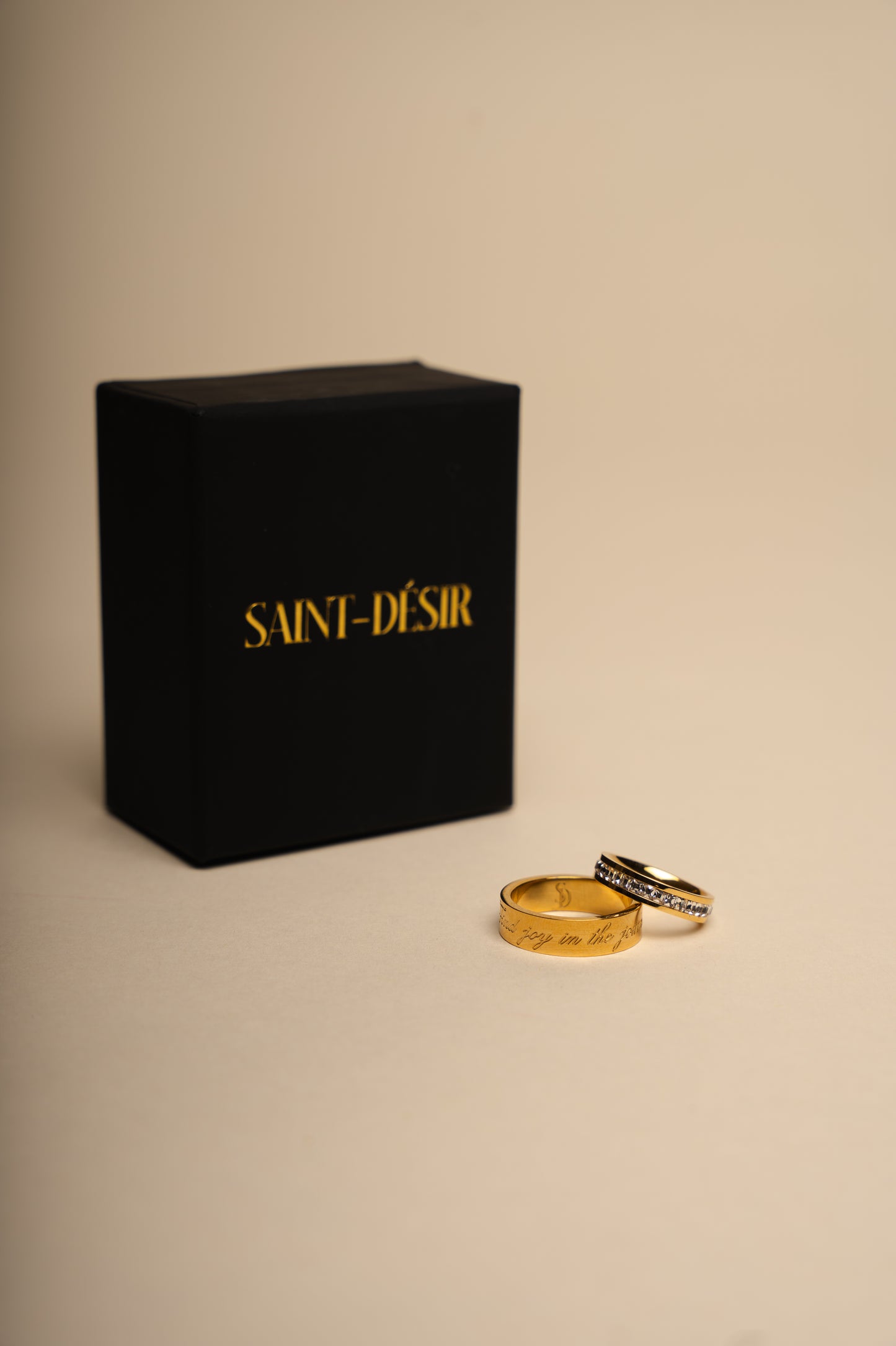 Find Joy in the journey - Affirmation ring duo