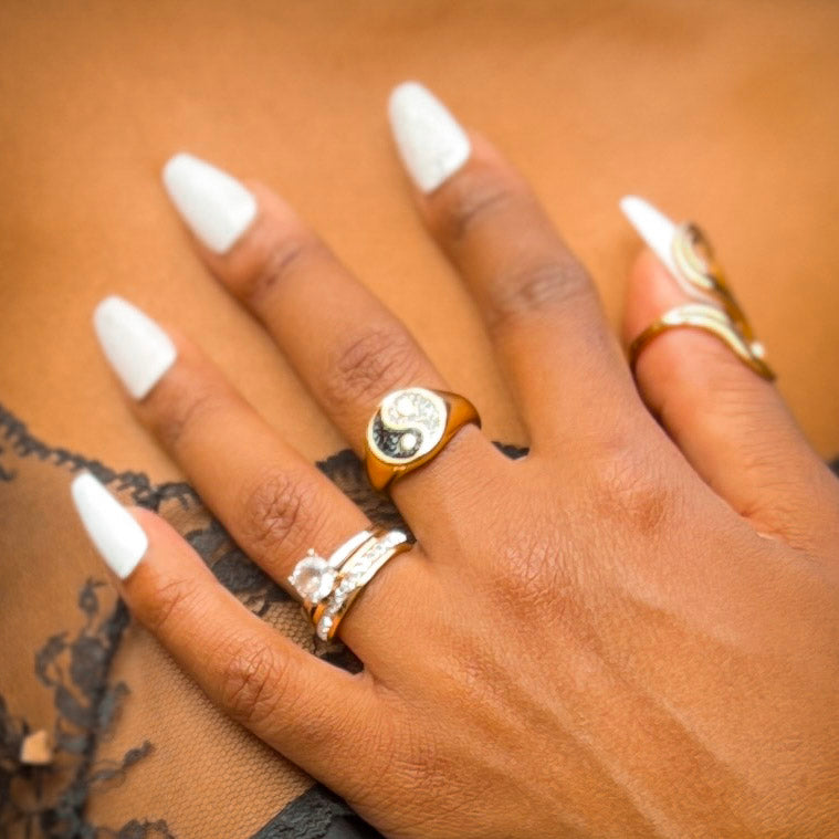 Yin Yang Ring | 18k gold-plated ring