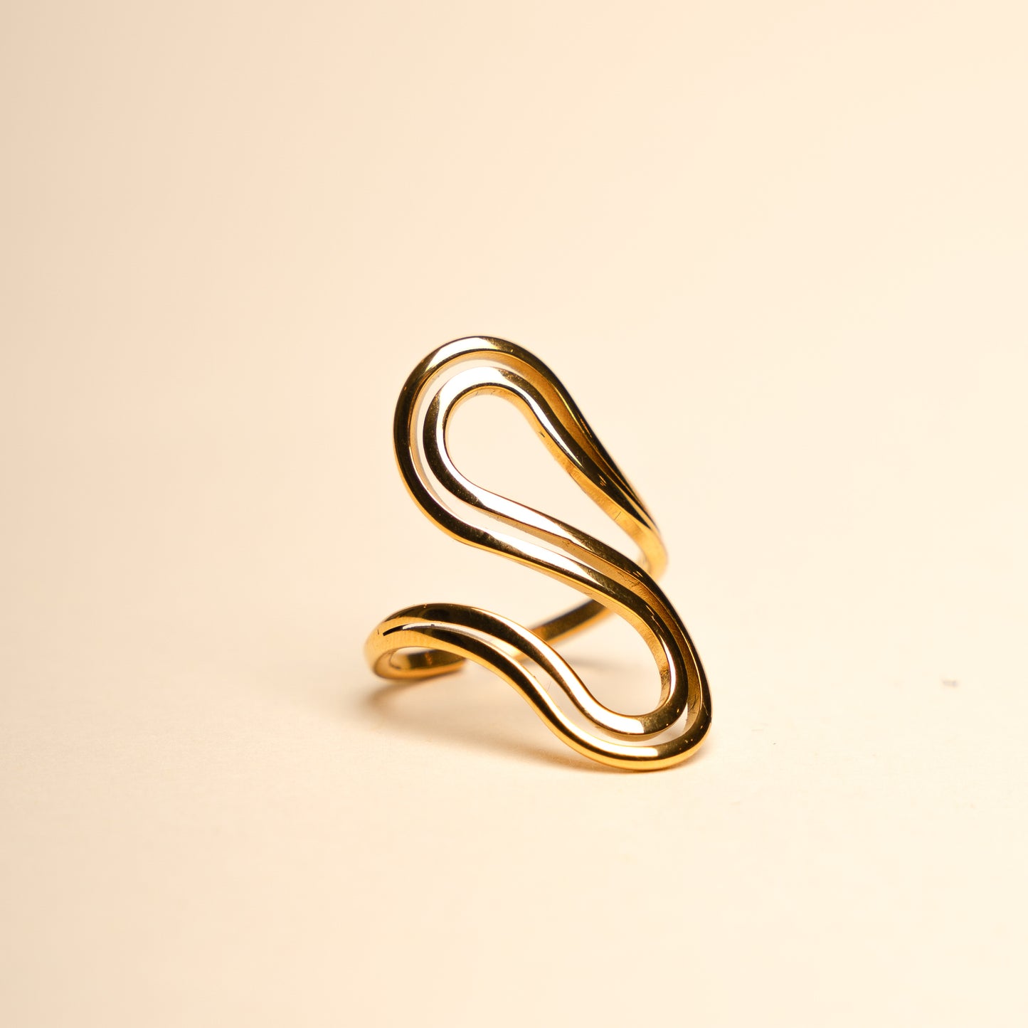 Golden Unity Spiral Ring | 18K gold plated