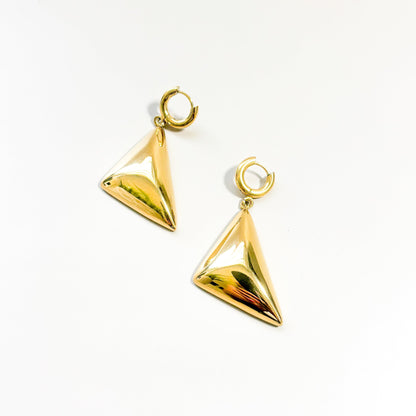 Golden Triad earrings| 14K Gold plated