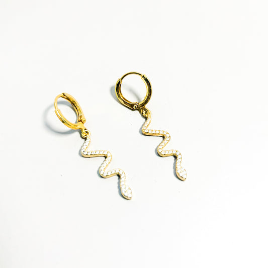 Snake earring | 14k gold plated